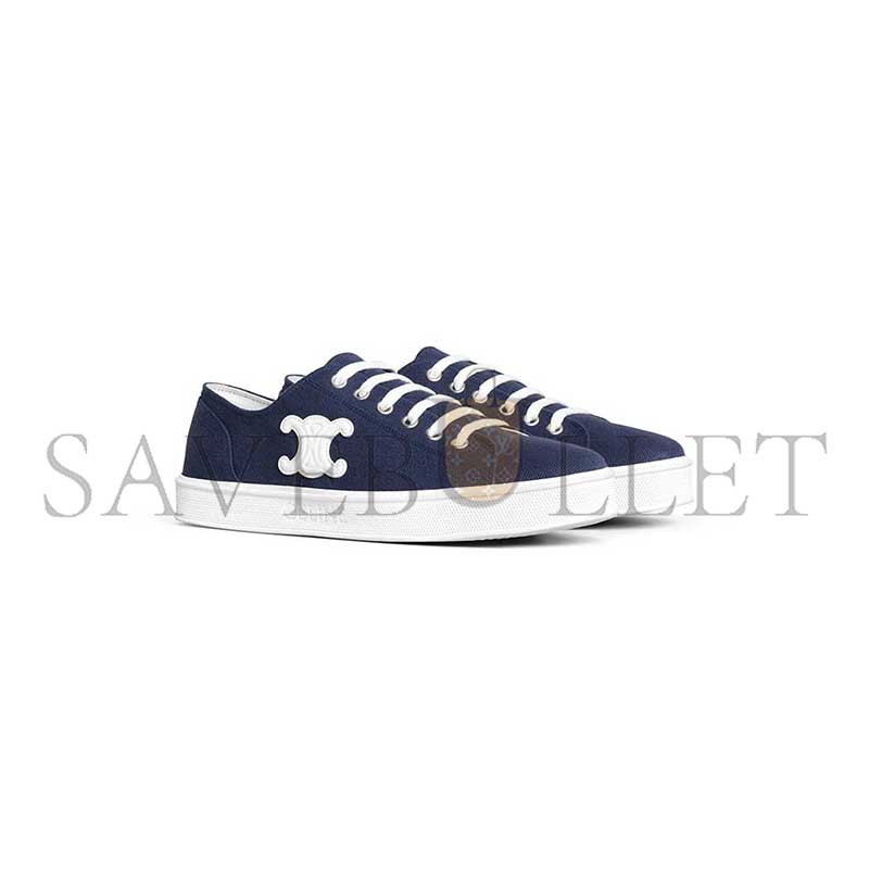 CELINE DARK BLUE WOMEN'S CANVAS SHOES 355842220C07NY